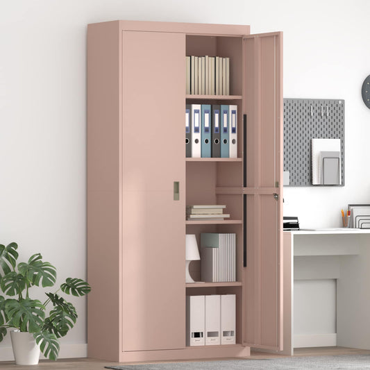 Storage Cabinet Pink 90 x 40 x 200 cm Steel