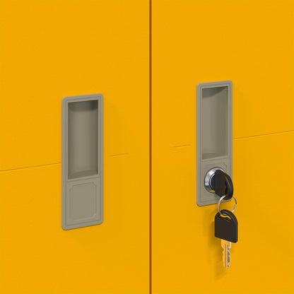 Storage Cabinet Mustard Yellow 90 x 40 x 200 cm Steel