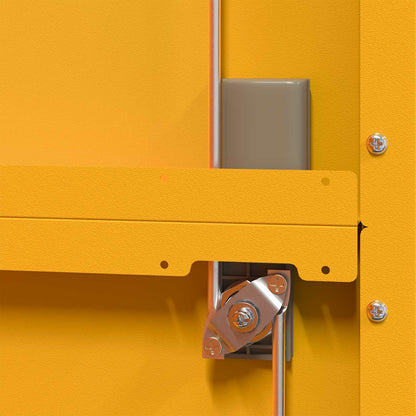 Storage Cabinet Mustard Yellow 90 x 40 x 200 cm Steel
