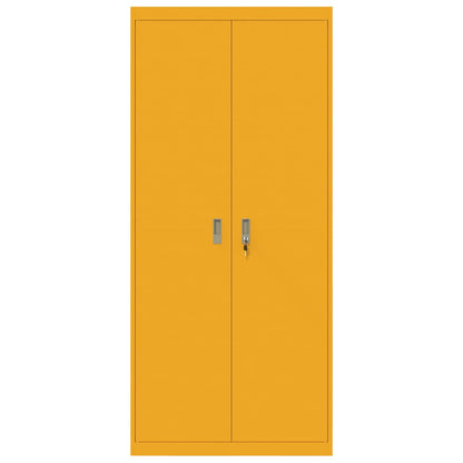 Storage Cabinet Mustard Yellow 90 x 40 x 200 cm Steel