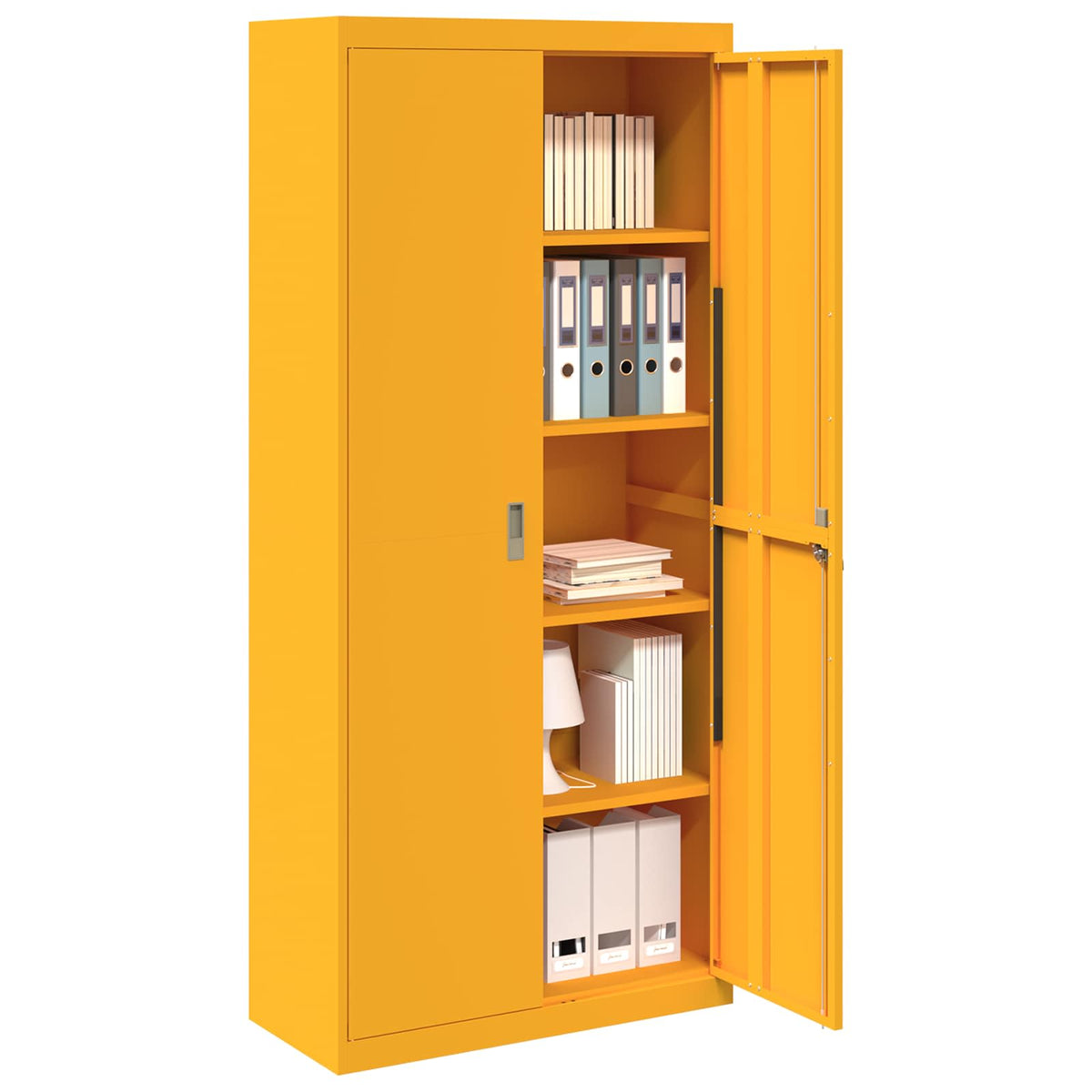 Storage Cabinet Mustard Yellow 90 x 40 x 200 cm Steel