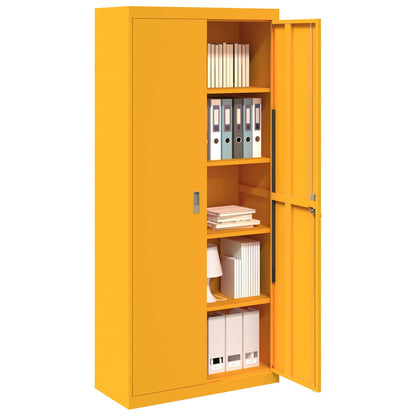 Storage Cabinet Mustard Yellow 90 x 40 x 200 cm Steel