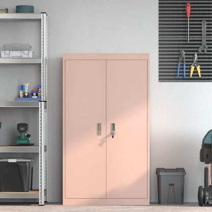 Storage Cabinet Pink 80 x 40 x140 cm Steel