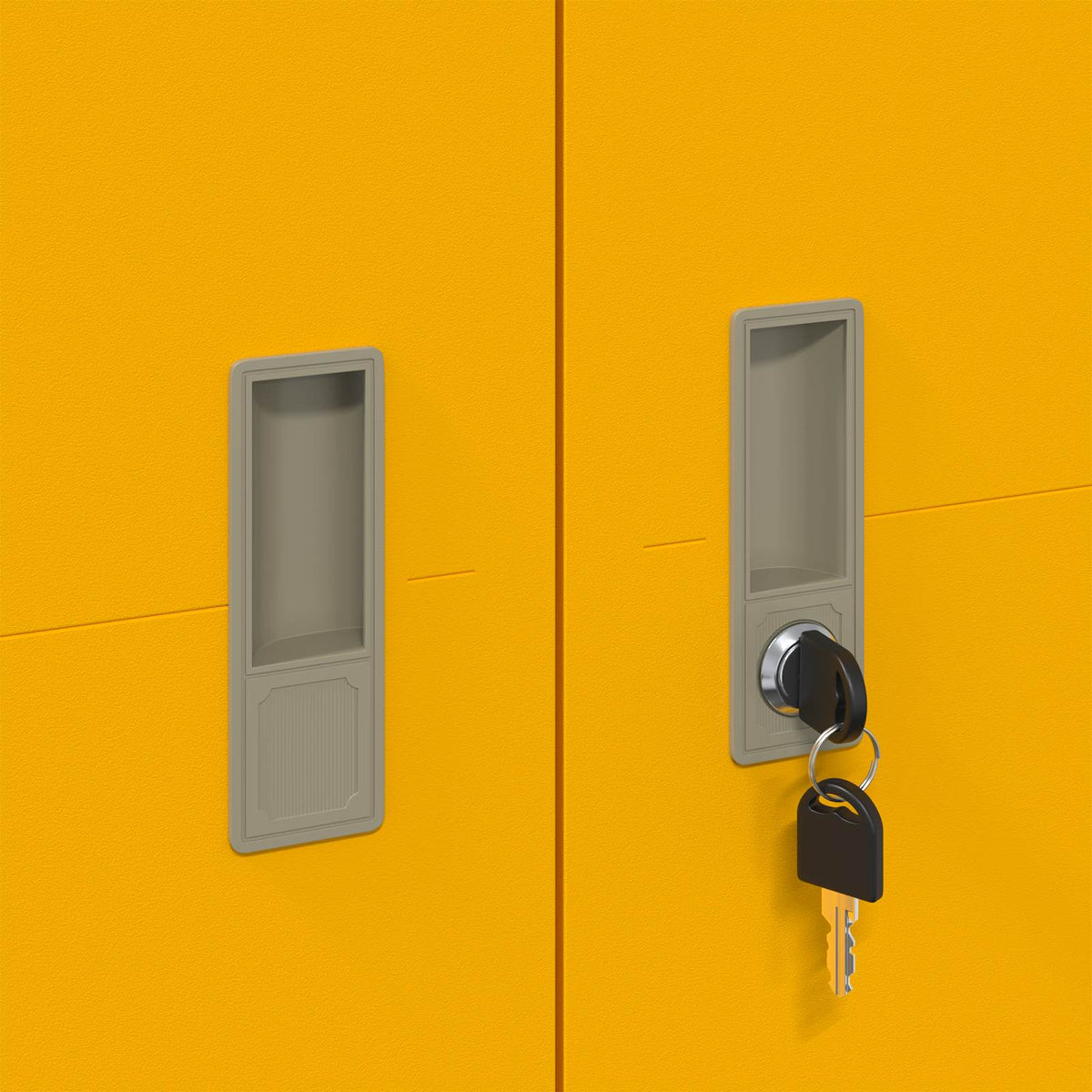 Storage Cabinet Mustard Yellow 80 x 40 x140 cm Steel