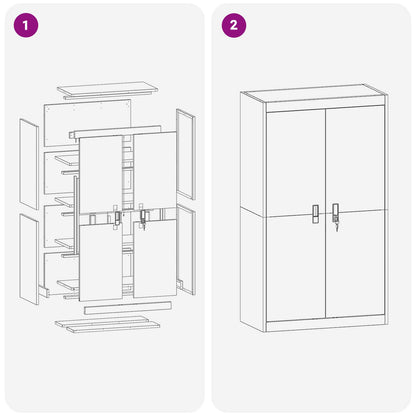 Storage Cabinet Mustard Yellow 80 x 40 x140 cm Steel