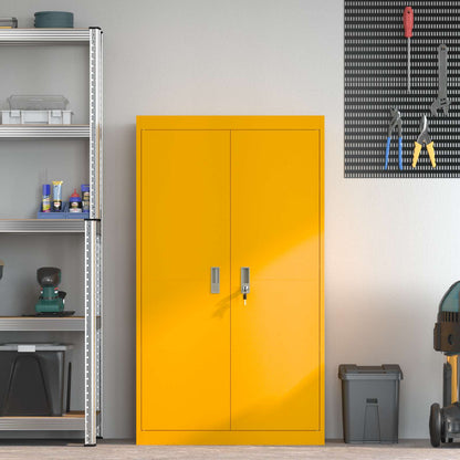 Storage Cabinet Mustard Yellow 80 x 40 x140 cm Steel