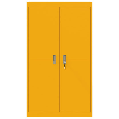 Storage Cabinet Mustard Yellow 80 x 40 x140 cm Steel