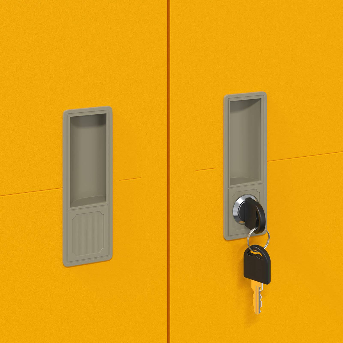 Storage Cabinet Mustard Yellow 80 x 40 x180 cm Steel