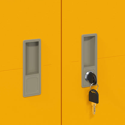 Storage Cabinet Mustard Yellow 80 x 40 x180 cm Steel