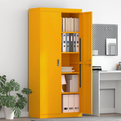 Storage Cabinet Mustard Yellow 80 x 40 x180 cm Steel