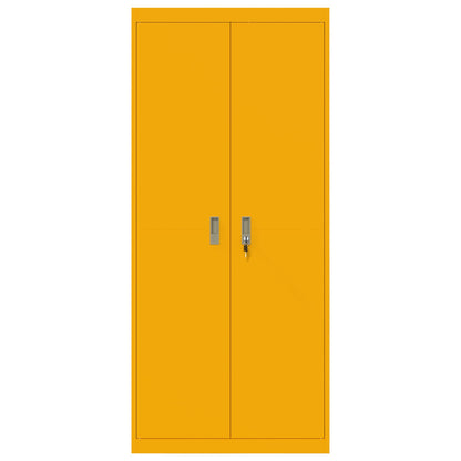 Storage Cabinet Mustard Yellow 80 x 40 x180 cm Steel