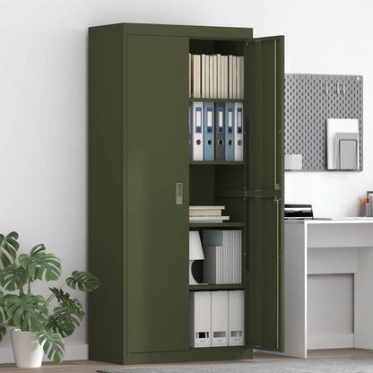 Storage Cabinet Olive Green 80 x 40 x180 cm Steel