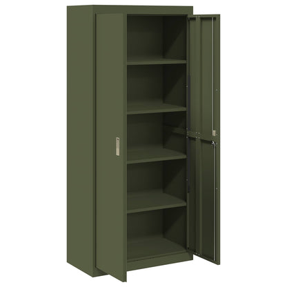 Storage Cabinet Olive Green 80 x 40 x180 cm Steel