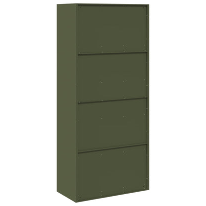 Storage Cabinet Olive Green 80 x 40 x180 cm Steel