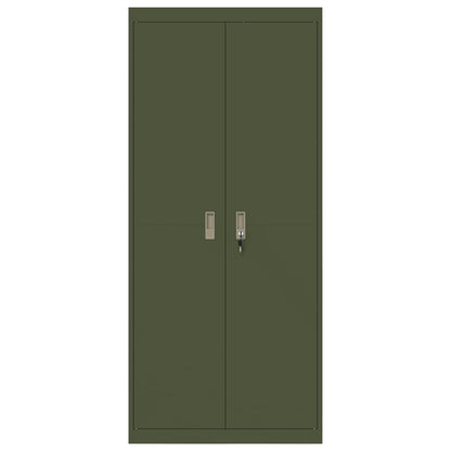 Storage Cabinet Olive Green 80 x 40 x180 cm Steel