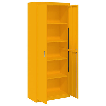 Storage Cabinet Mustard Yellow 80 x 40 x200 cm Steel