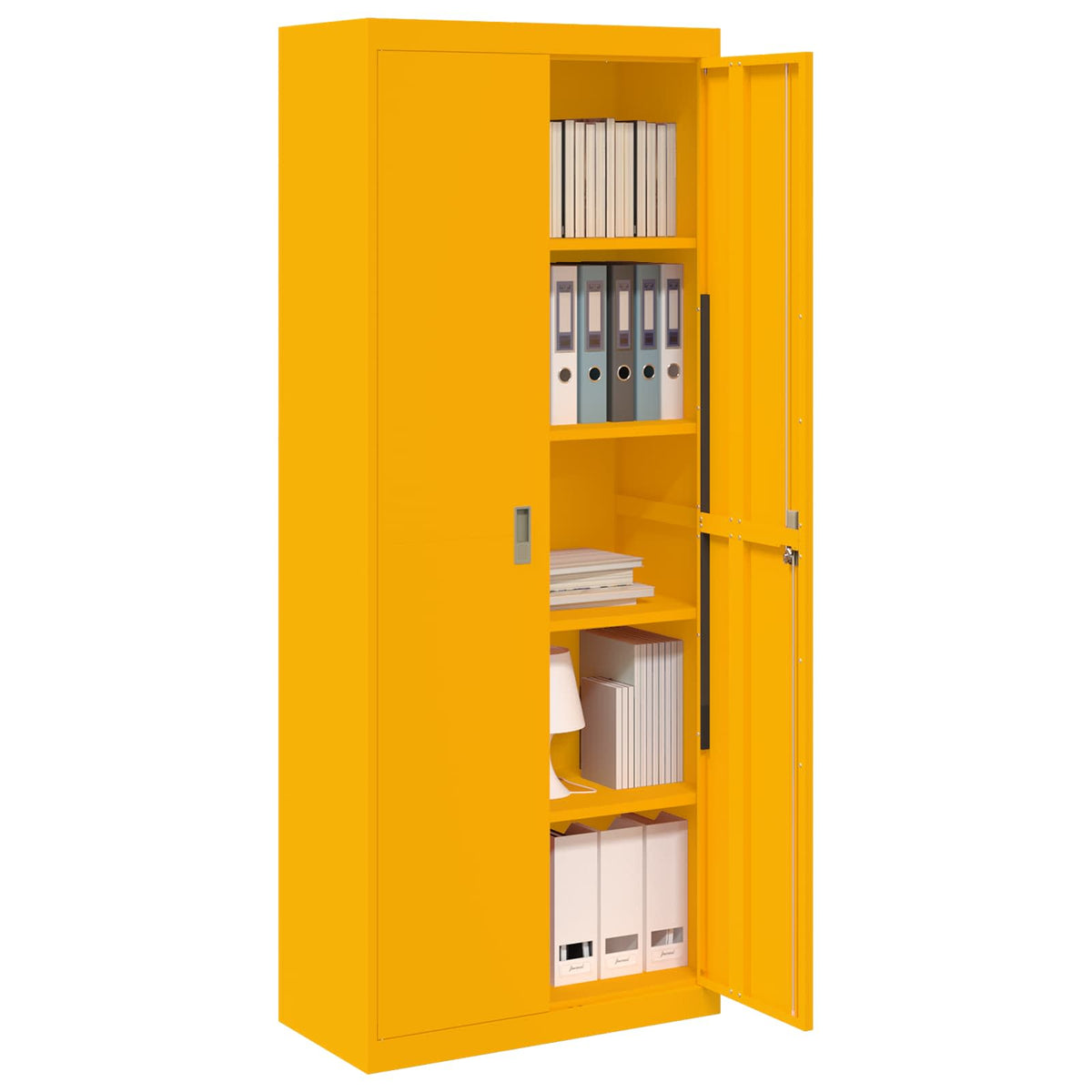 Storage Cabinet Mustard Yellow 80 x 40 x200 cm Steel