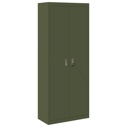 Storage Cabinet Olive Green 80 x 40 x200 cm Steel