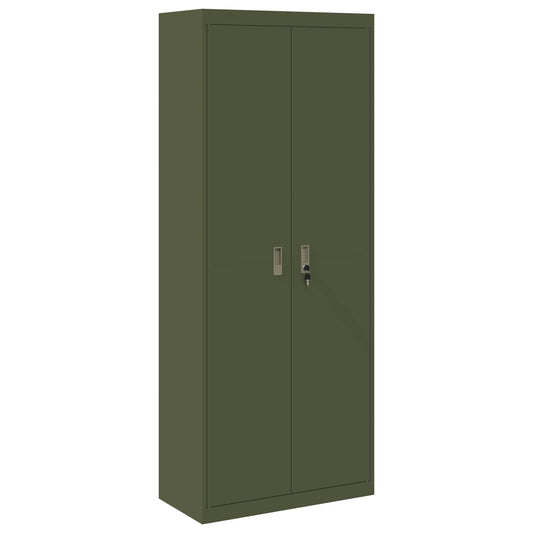 Storage Cabinet Olive Green 80 x 40 x200 cm Steel