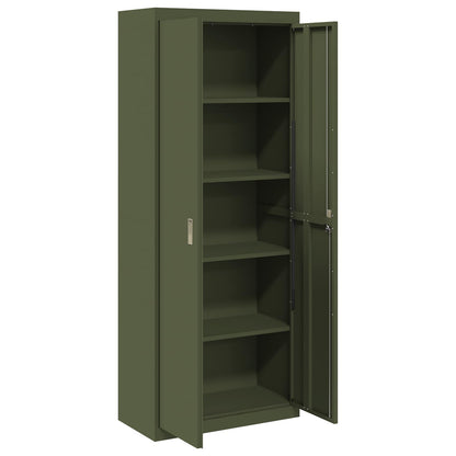Storage Cabinet Olive Green 80 x 40 x200 cm Steel