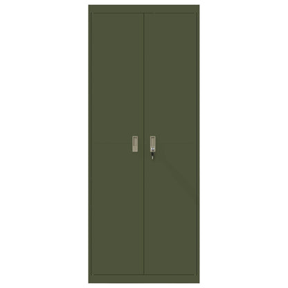 Storage Cabinet Olive Green 80 x 40 x200 cm Steel