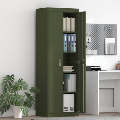 Storage Cabinet Olive Green 60 x 40 x180 cm Steel
