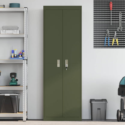 Storage Cabinet Olive Green 60 x 40 x180 cm Steel