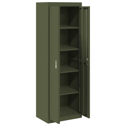 Storage Cabinet Olive Green 60 x 40 x180 cm Steel