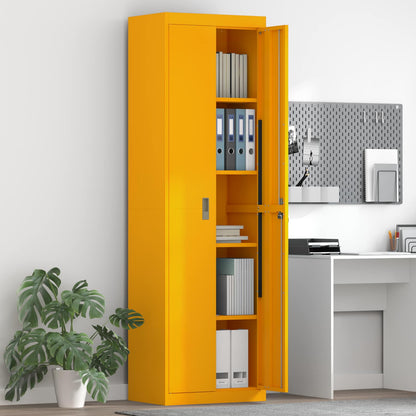 Storage Cabinet Mustard Yellow 60 x 40 x200 cm Steel