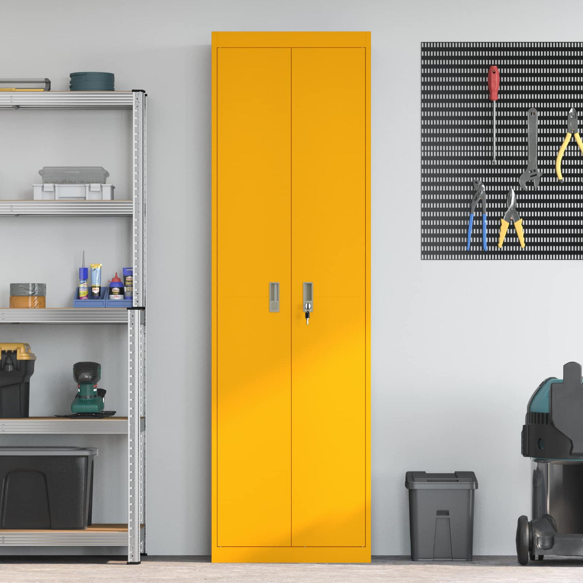 Storage Cabinet Mustard Yellow 60 x 40 x200 cm Steel
