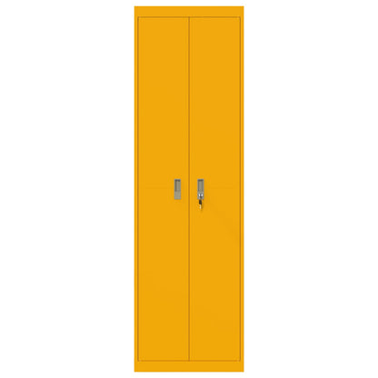 Storage Cabinet Mustard Yellow 60 x 40 x200 cm Steel