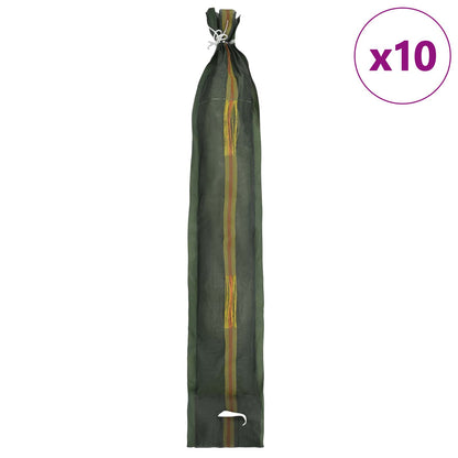 Sandbags 10 pcs Dark Green 100 x 25 cm HDPE