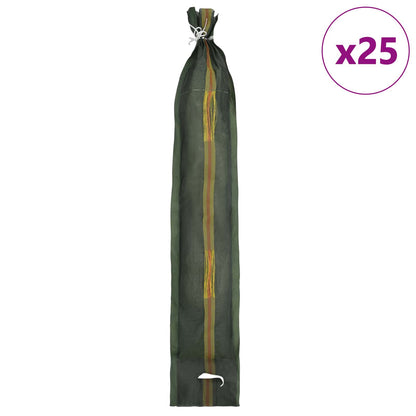Sandbags 25 pcs Dark Green 100 x 25 cm HDPE