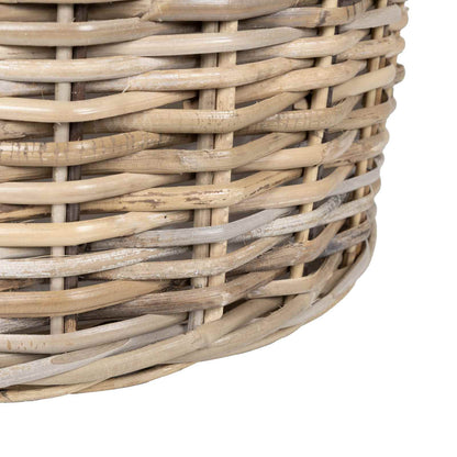 Planter Basket with Storage 2 pcs Grey Lacak Rattan