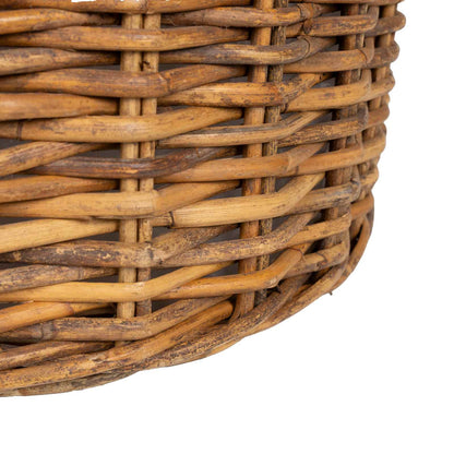 Planter Basket with Storage 2 pcs Brown Lacak Rattan