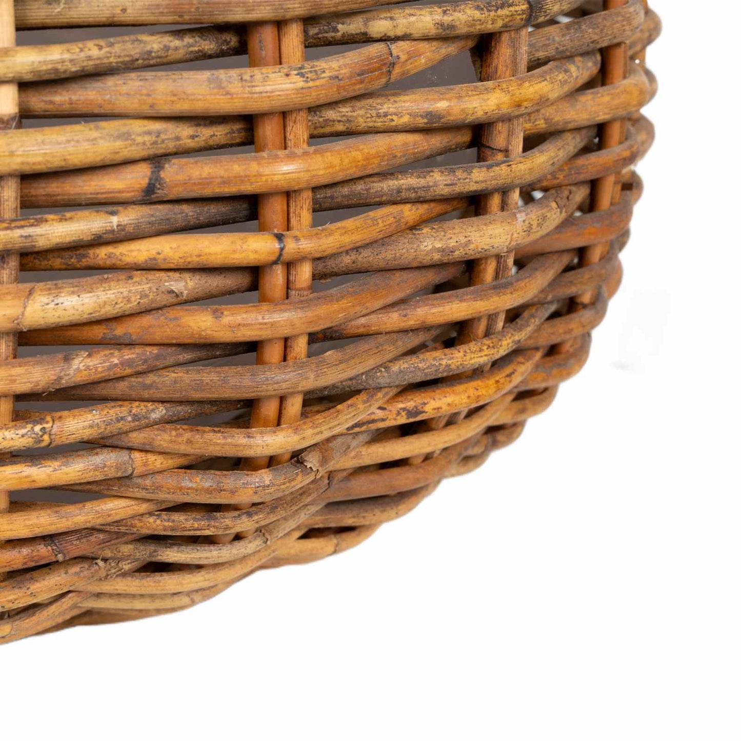Planter Basket with Storage 2 pcs Brown Lacak Rattan