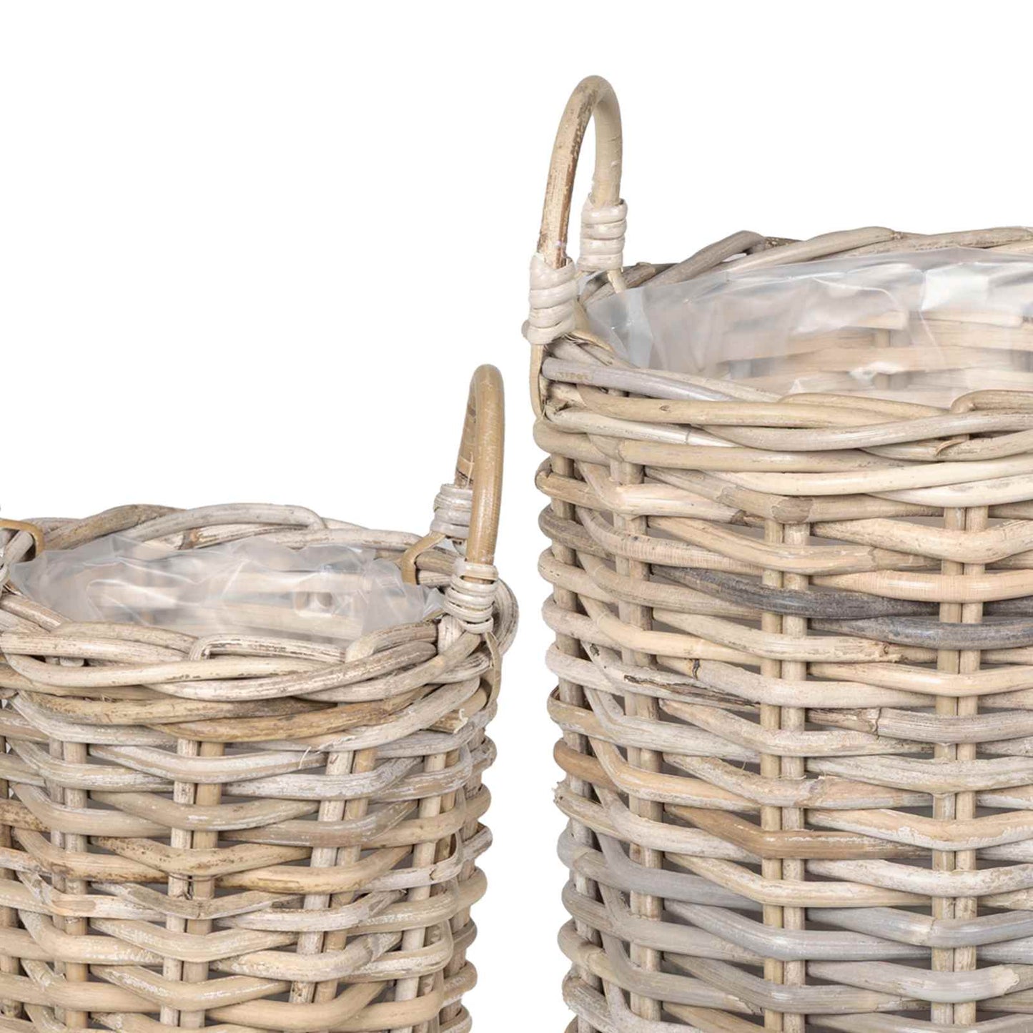 Planter Basket with Storage 2 pcs Grey
