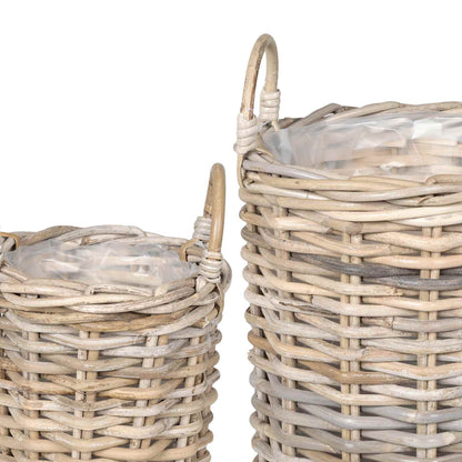 Planter Basket with Storage 2 pcs Grey
