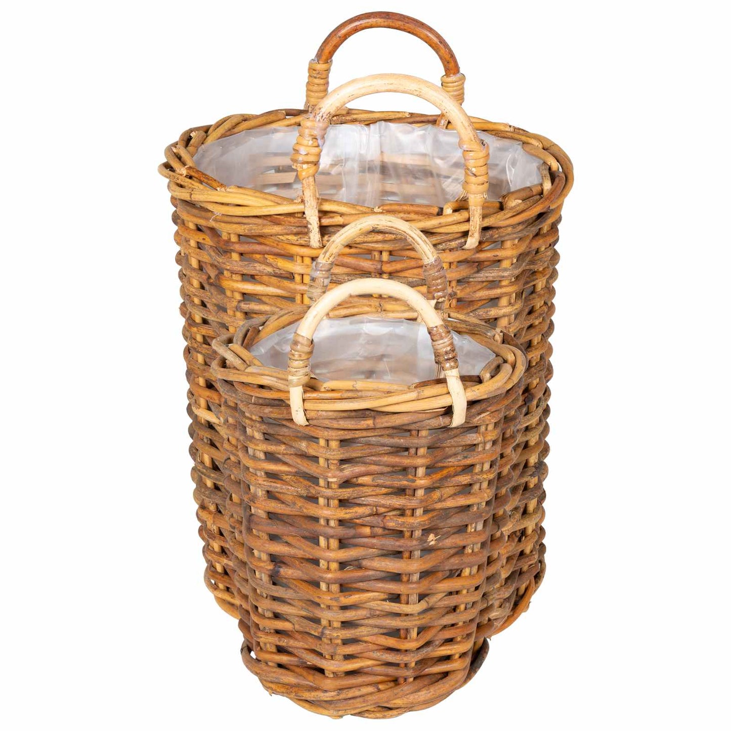 Planter Basket with Storage 2 pcs Brown