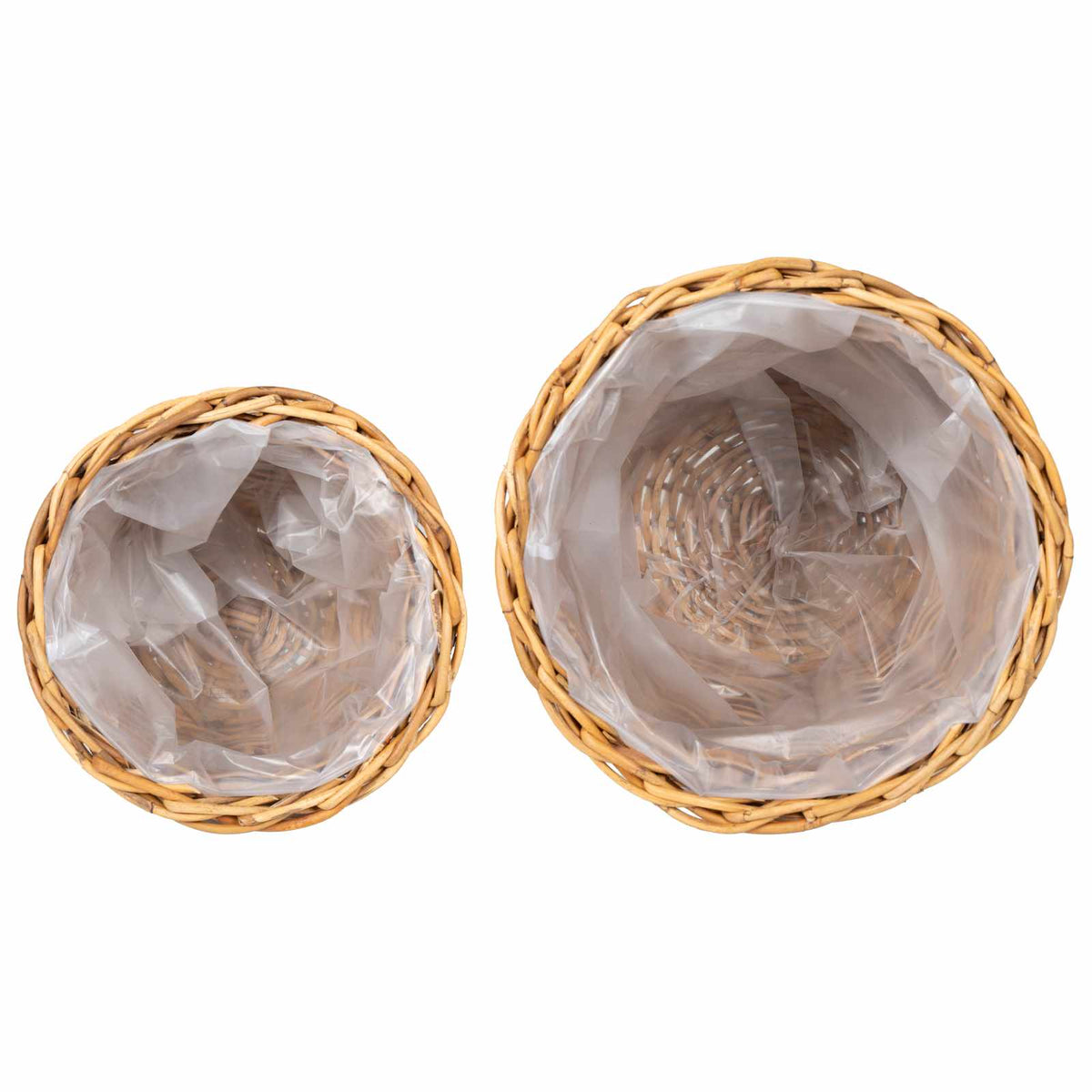 Planter Basket GENDT 2 pcs Natural Brown Kubu Rattan