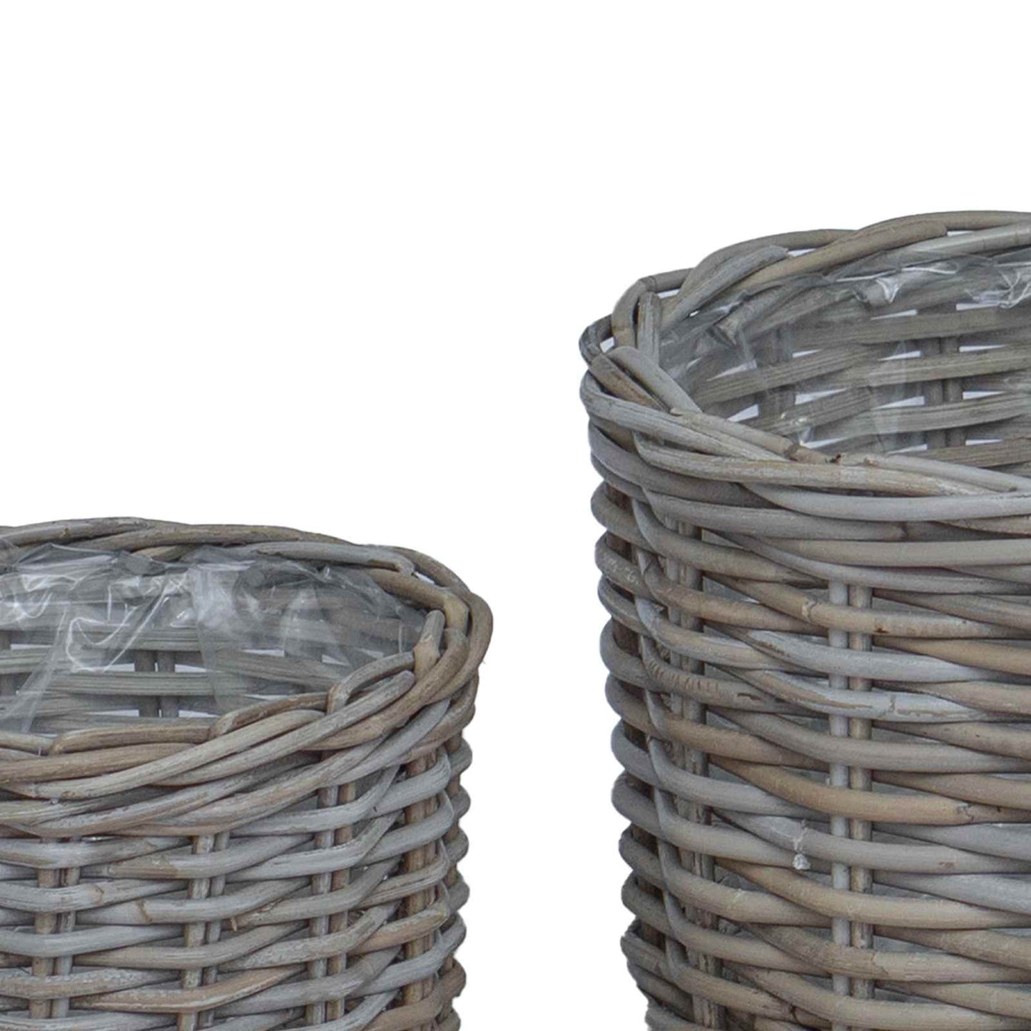 Planter Basket with Storage 2 pcs Grey