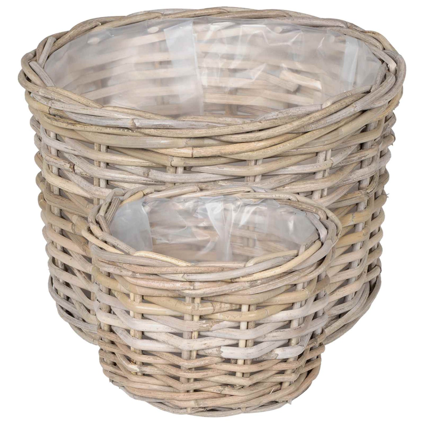 Planter Basket with Storage 2 pcs Grey