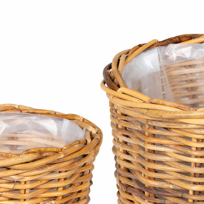 Planter Basket with Storage 2 pcs Brown