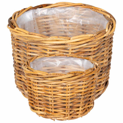 Planter Basket with Storage 2 pcs Brown
