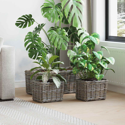 Planter Basket with Storage 3 pcs Grey