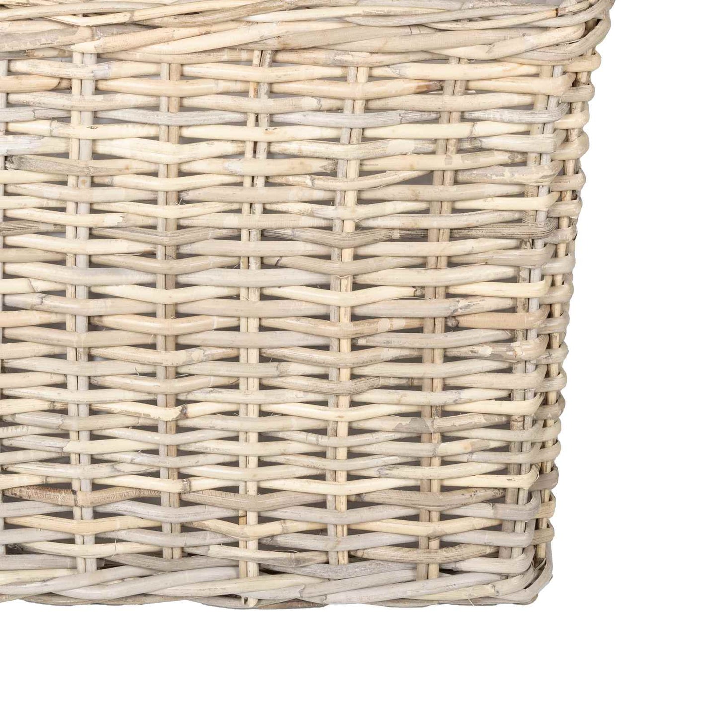 Planter Basket with Storage 2 pcs Grey Lacak Rattan