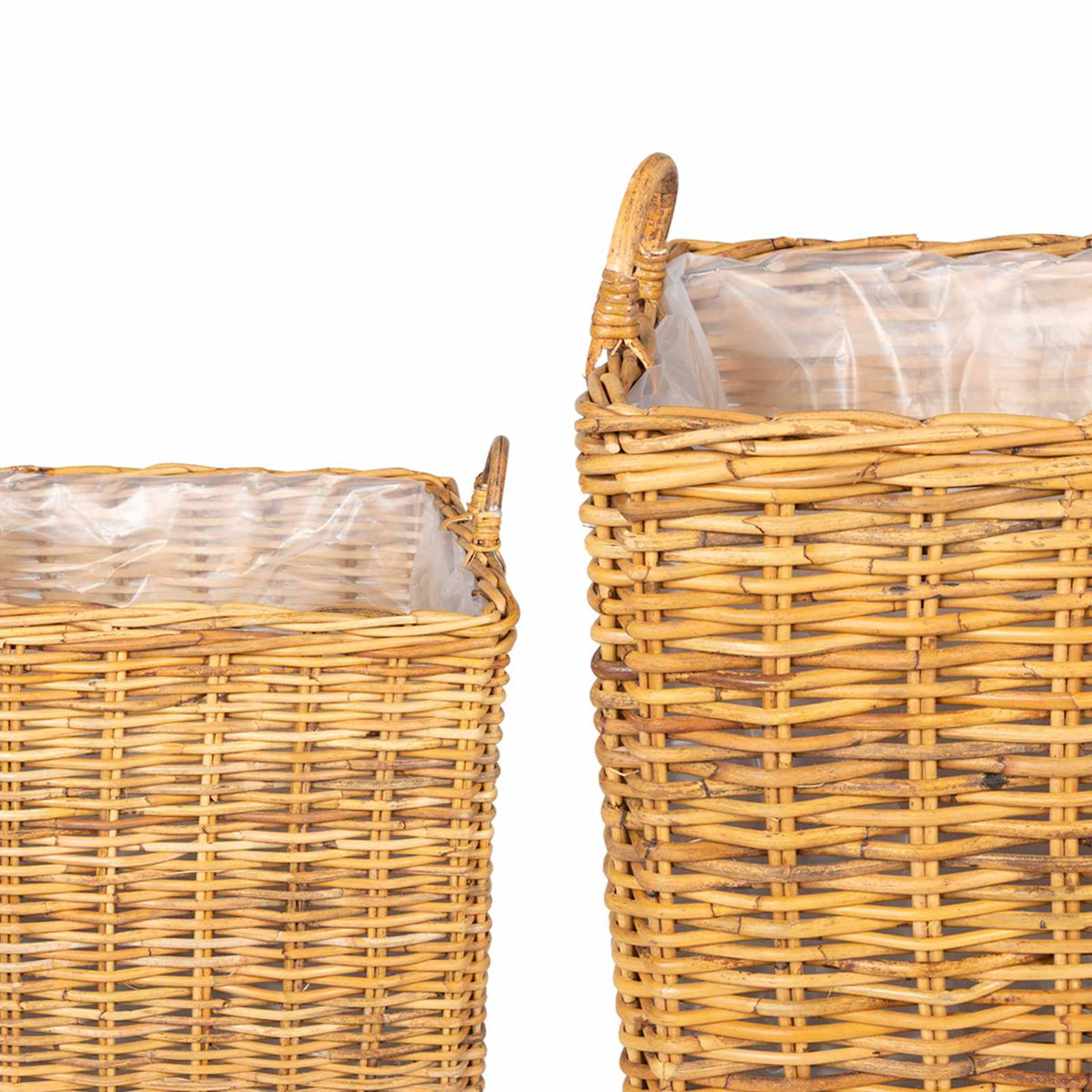Planter Basket GENDT 2 pcs Natural Brown Kubu Rattan
