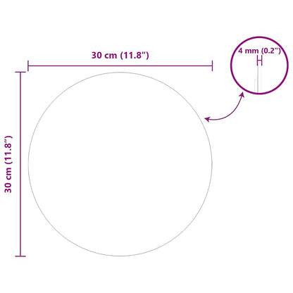 Wall Mirror Round Ø 30 cm Tempered Glass