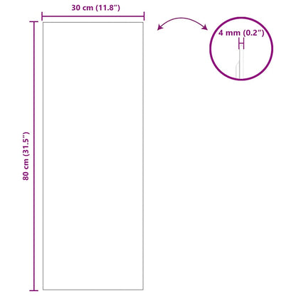 Wall Mirror Rectangular 30 x 80 cm Tempered Glass