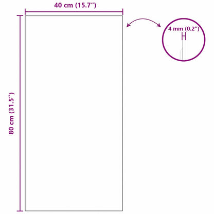 Wall Mirror Rectangular 40 x 80 cm Tempered Glass